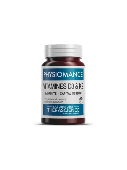 THERASCIENCE Physiomance Vitamine D3 K2 Capsules boite de 60