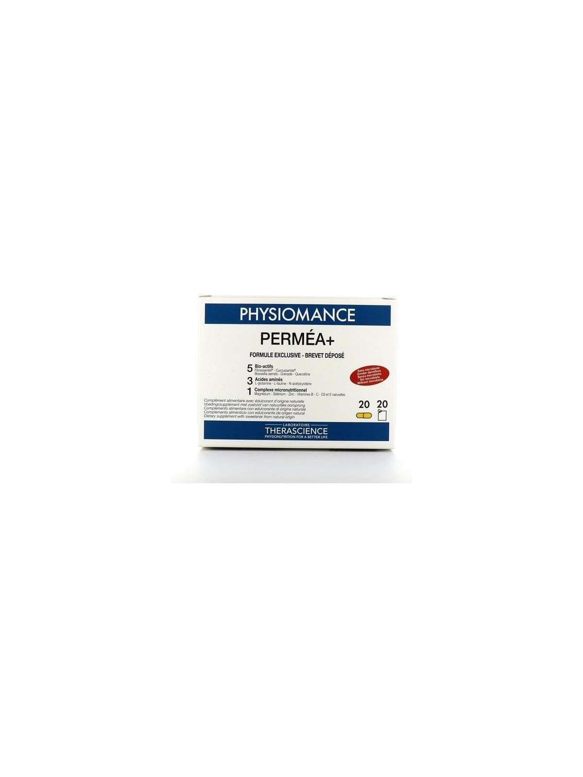 THERASCIENCE Permea+ Sans Microbiote Sachets boite de 20 + 40 Gélules