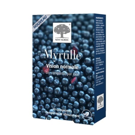 NEW NORDIC Myrtille Comprimés boite de 30