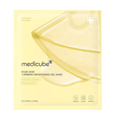 MEDICUBE Kojic Acide Turmeric Brightening Mask - Masque Hydrogel Éclat Anti-Taches
