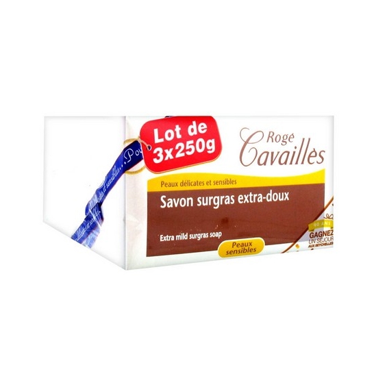 Rogé Cavaillès savon surgras extra doux 250gx3