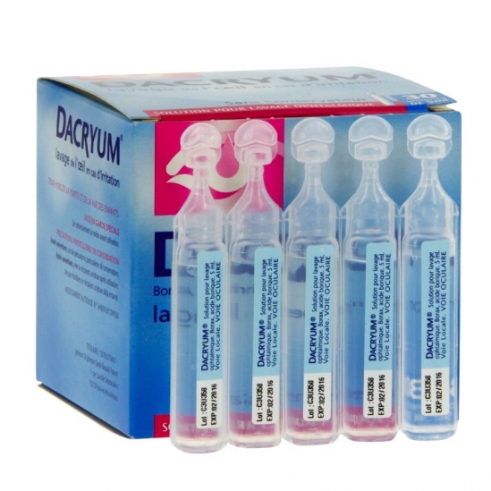 Dacryum solution pour lavage ophtalmique 30 récipients unidoses de...