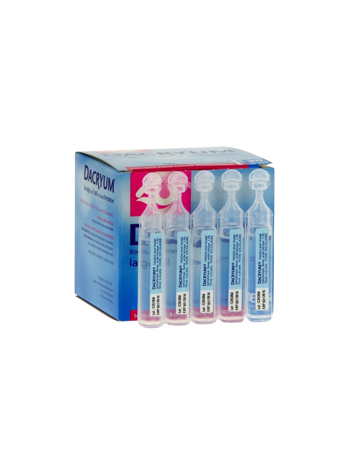 Dacryum solution pour lavage ophtalmique 30 récipients unidoses de...
