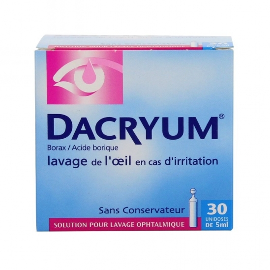 Dacryum solution pour lavage ophtalmique 30 récipients unidoses de...