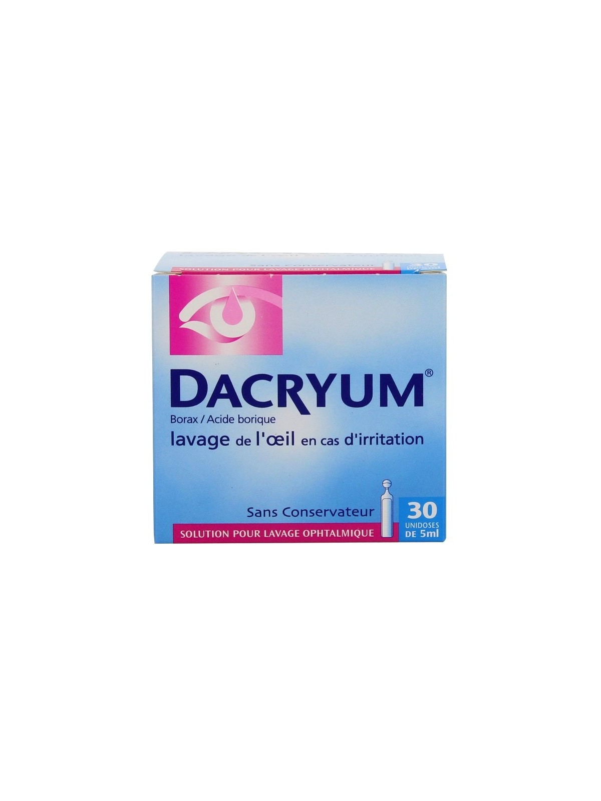 Dacryum solution pour lavage ophtalmique 30 récipients unidoses de...