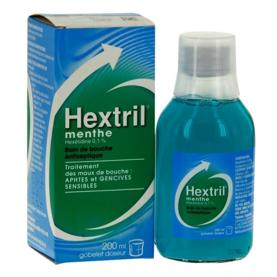 Hextril menthe 0.1% 200 ml | Nom de la Pharmacie en variable