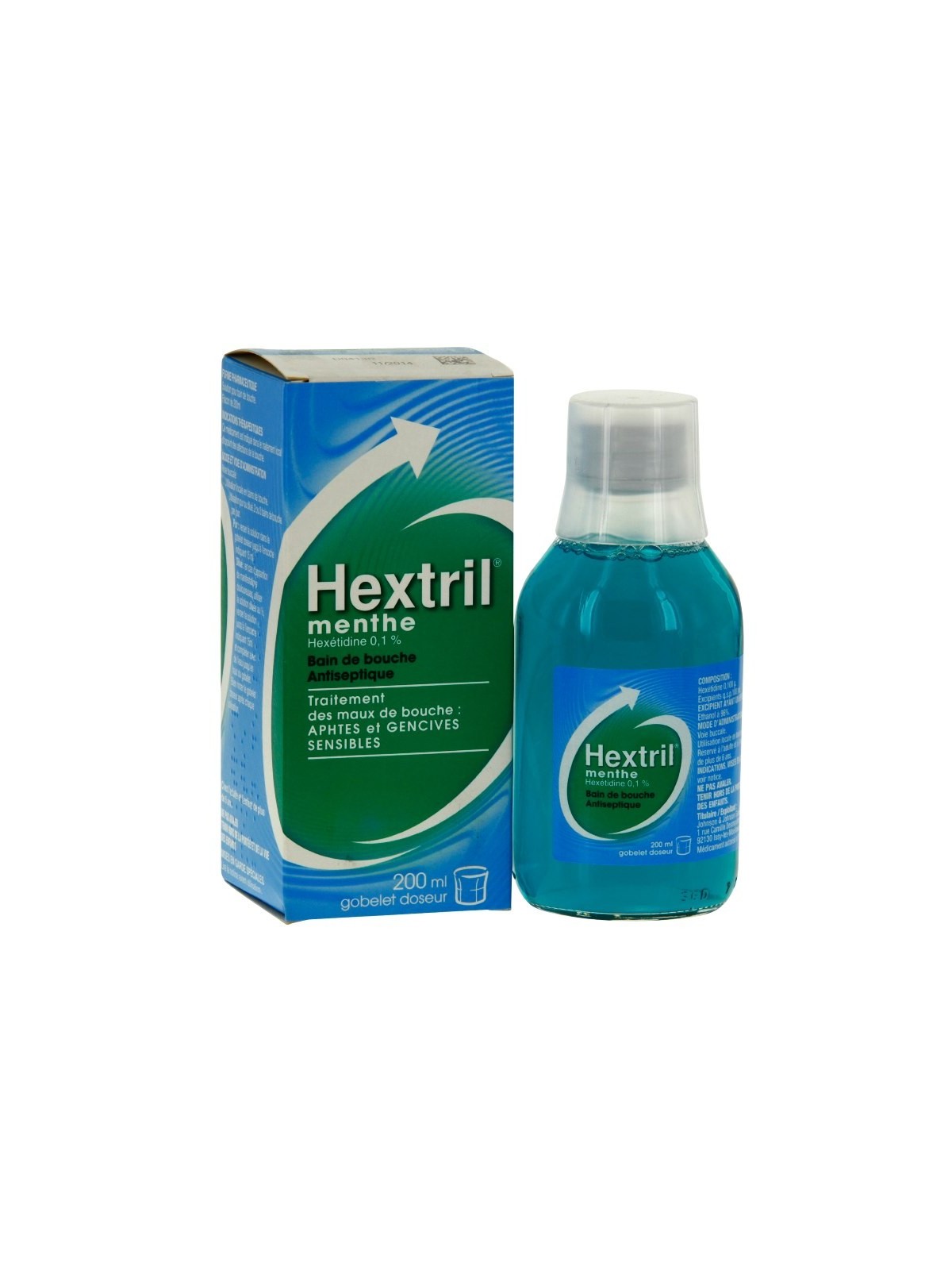 Hextril menthe 0.1% 200 ml | Nom de la Pharmacie en variable