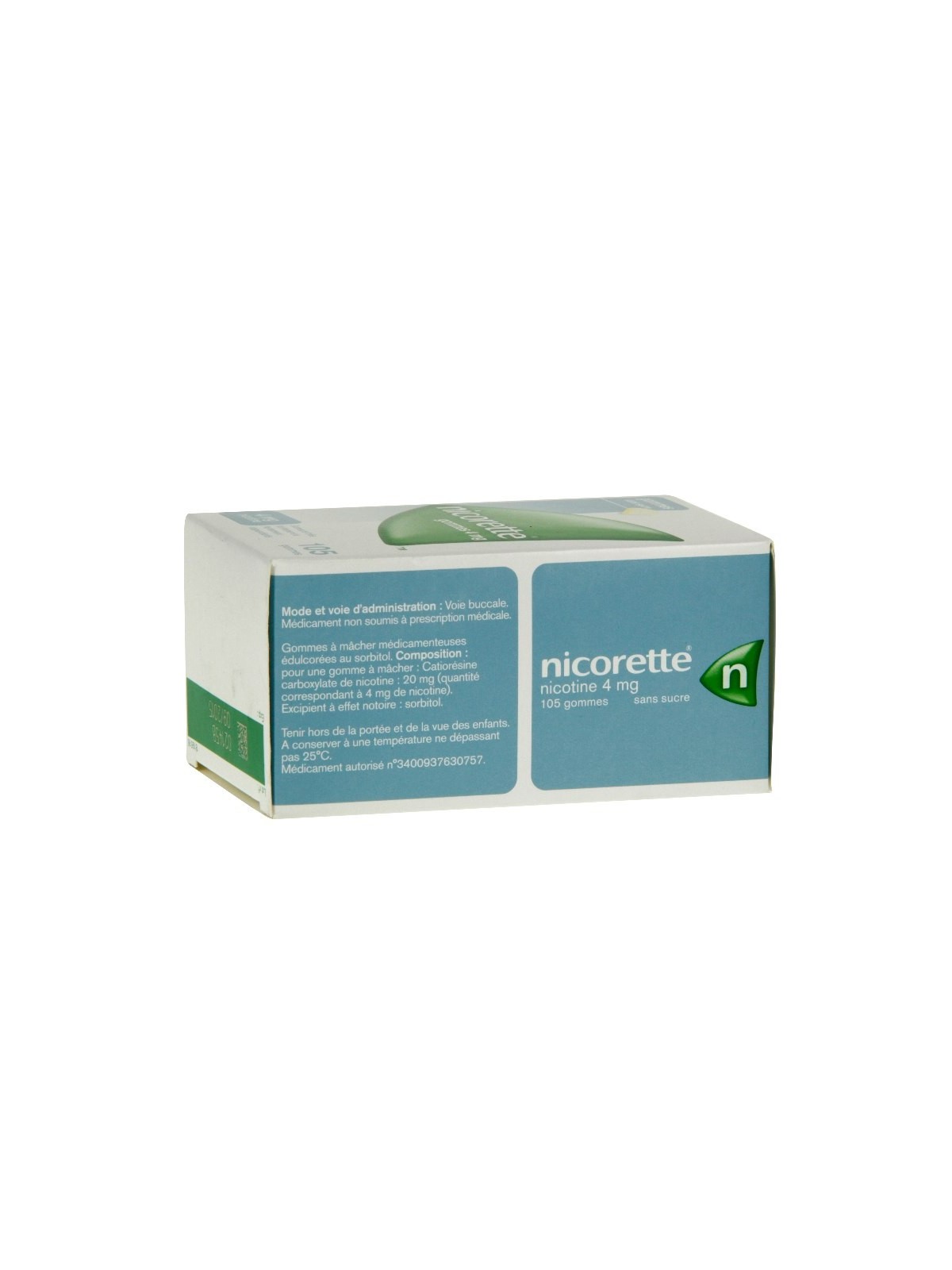 Nicorette 4mg Sans Sucre 105 gommes à mâcher | Nom de la Pharmacie...