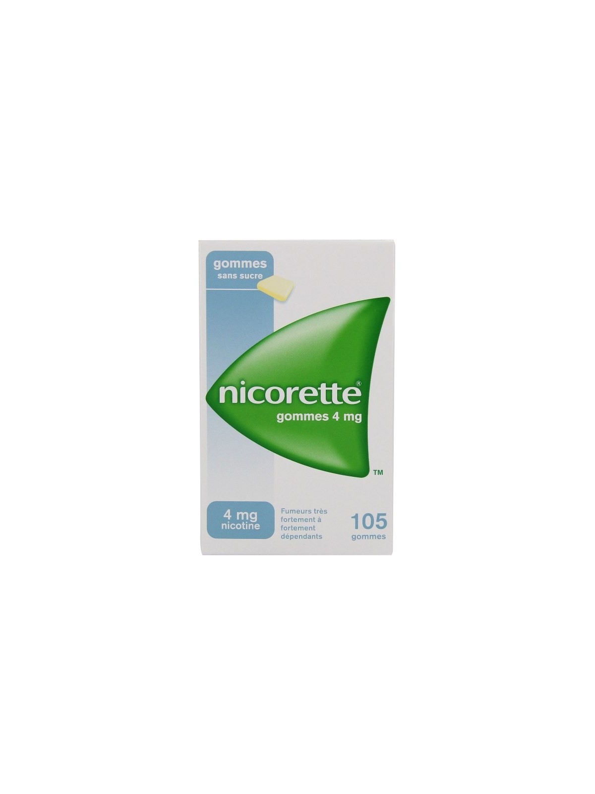 Nicorette 4mg Sans Sucre 105 gommes à mâcher | Nom de la Pharmacie...
