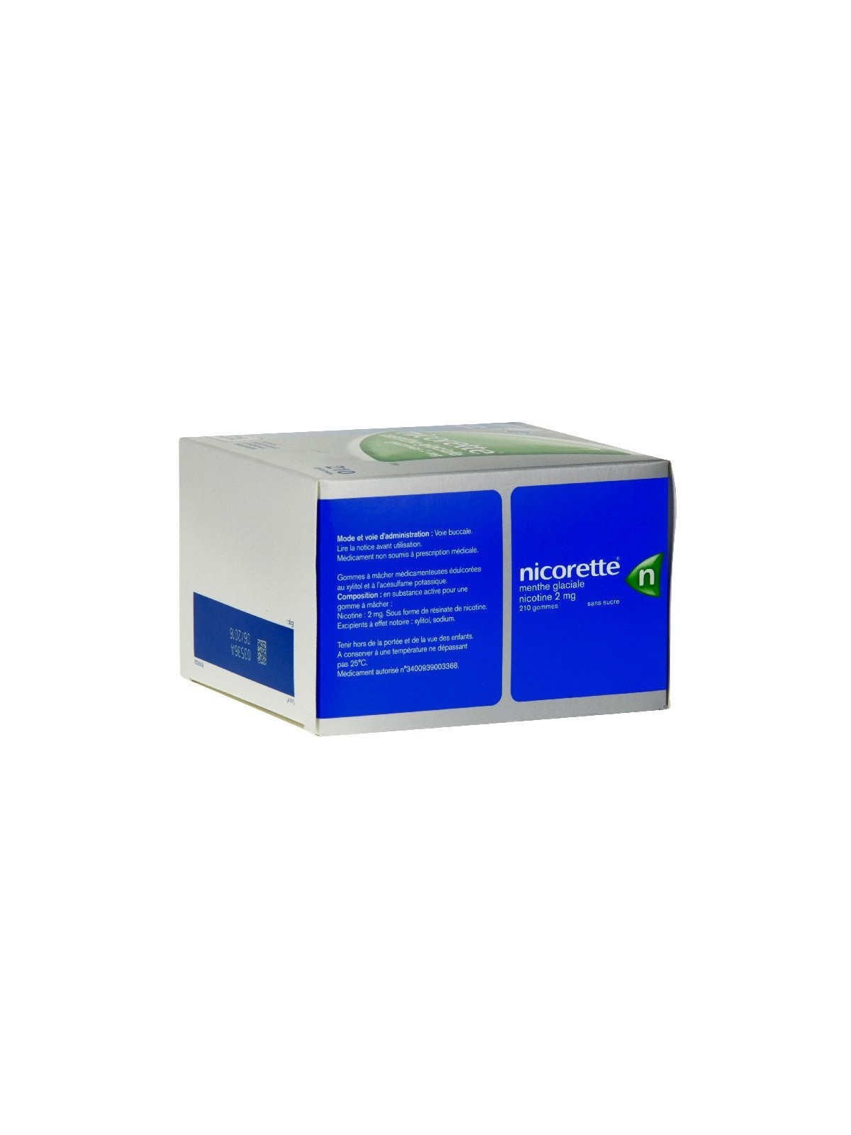 Nicorette menthe glaciale 2mg sans sucre 210 gommes à mâcher   |...