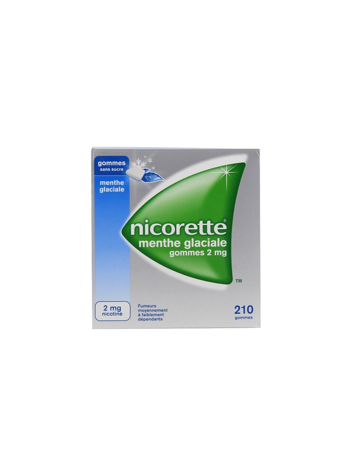 Nicorette menthe glaciale 2mg sans sucre 210 gommes à mâcher   |...