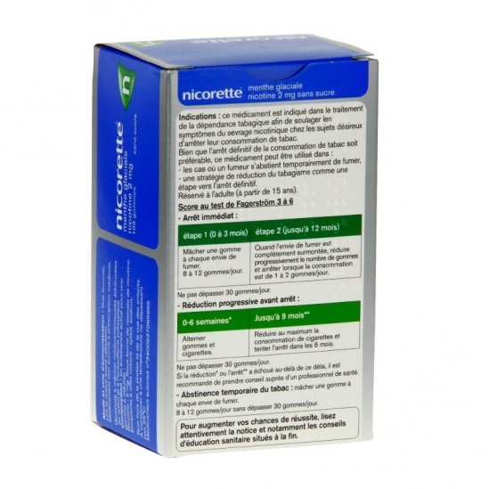 Nicorette Menthe Glaciale 2Mg Sans Sucre 105 Gommes  à Mâcher |...