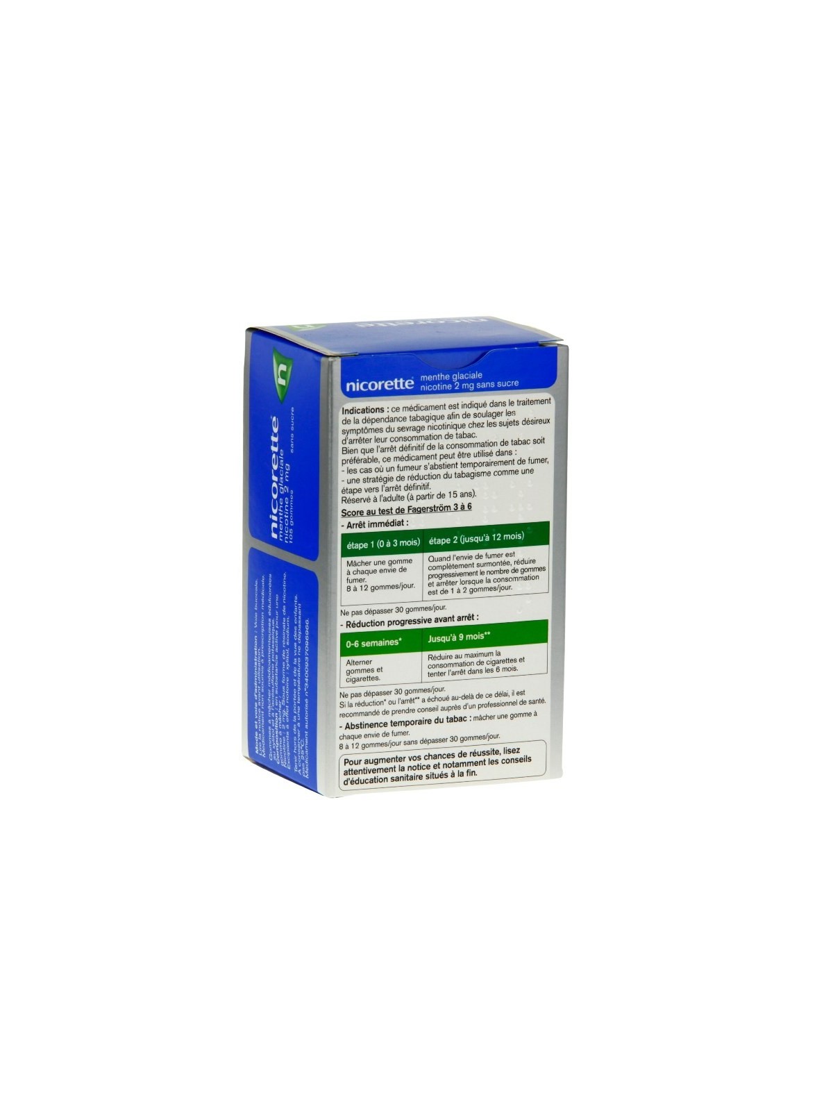 Nicorette Menthe Glaciale 2Mg Sans Sucre 105 Gommes  à Mâcher |...