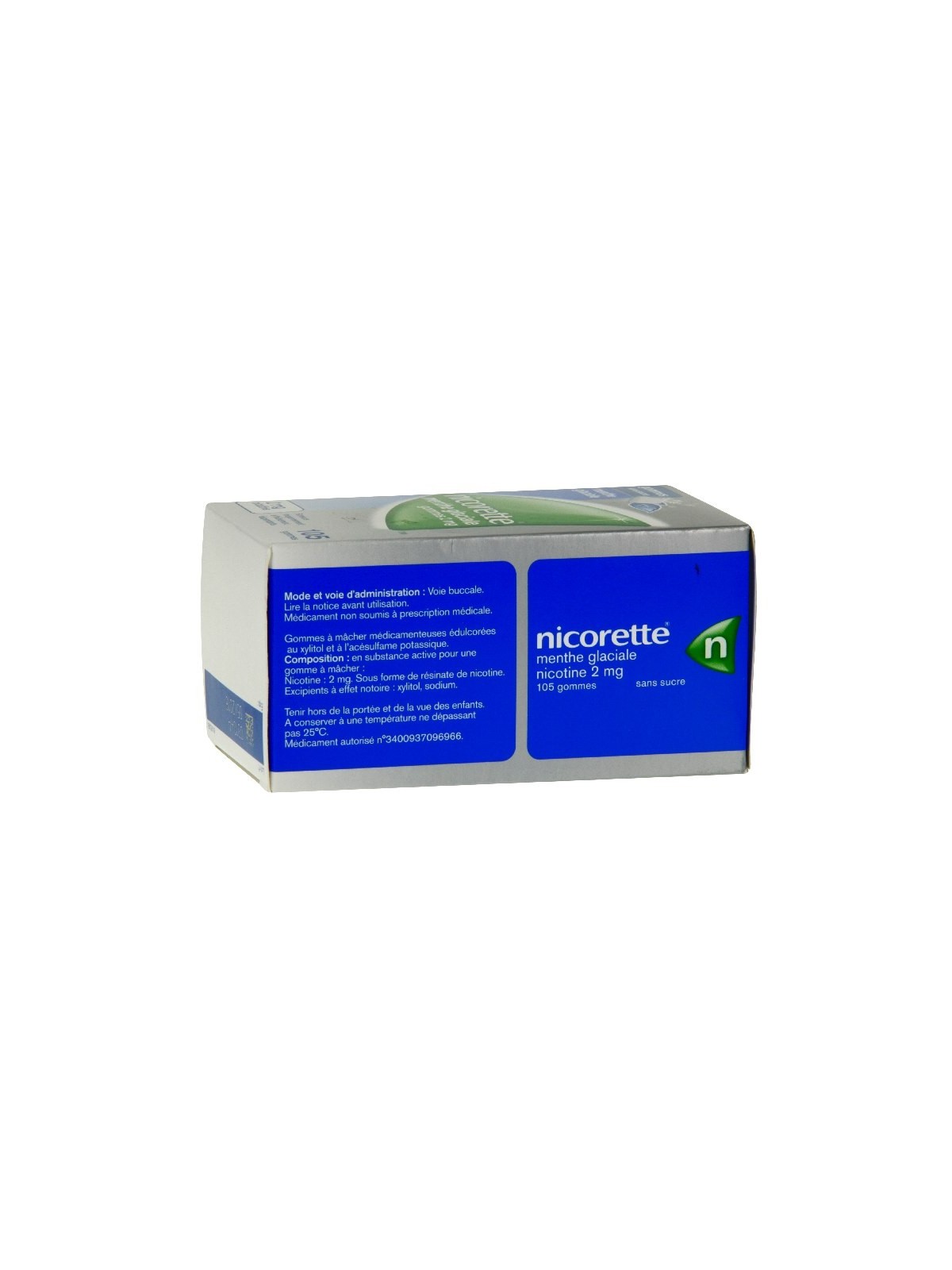 Nicorette Menthe Glaciale 2Mg Sans Sucre 105 Gommes  à Mâcher |...