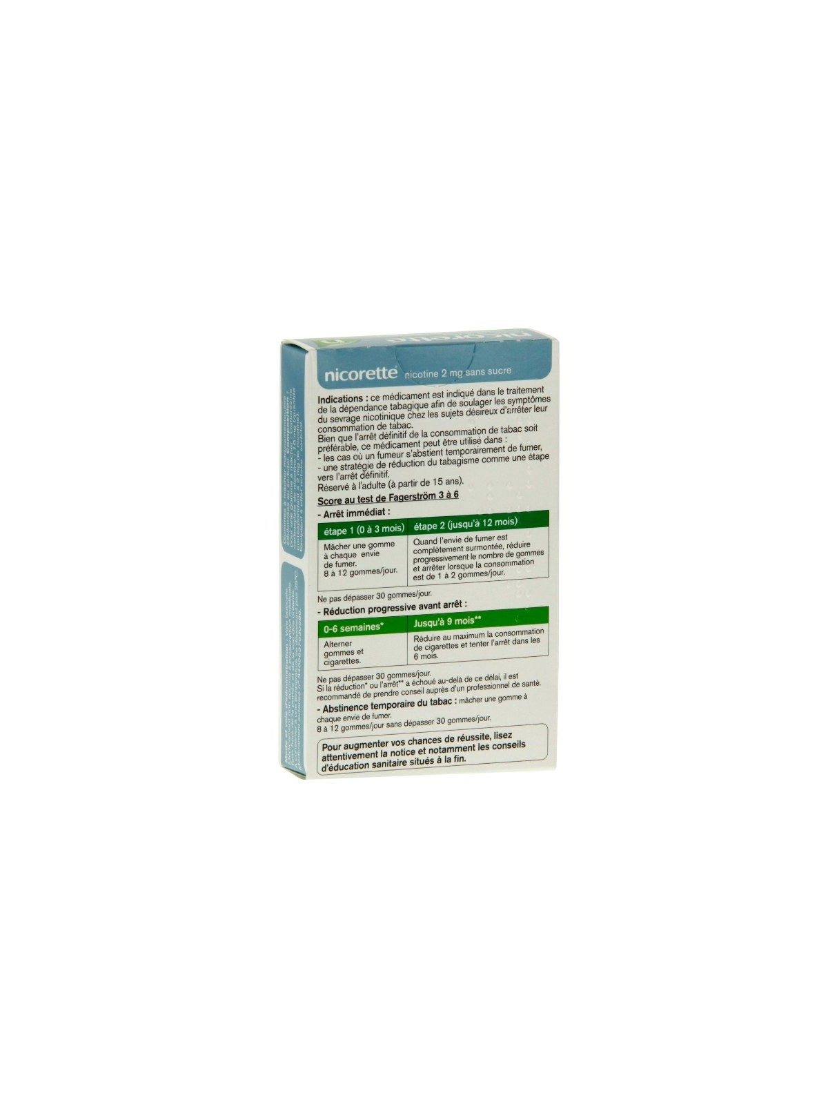 Nicorette 2Mg Sans Sucre 30 Gommes à Mâcher | Nom de la Pharmacie...