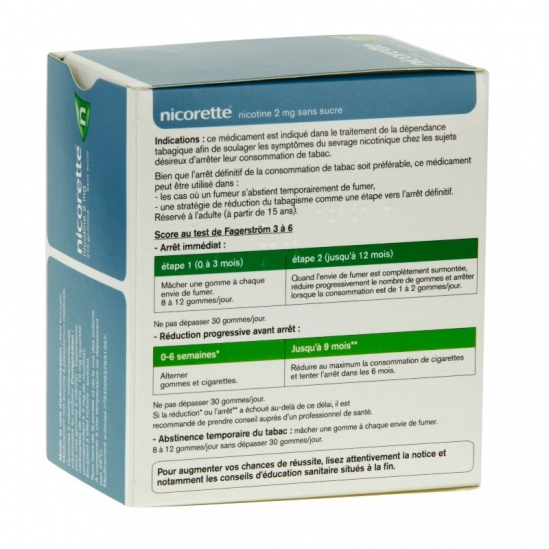 Nicorette 2mg Sans Sucre 210 Gommes à mâcher | Nom de la Pharmacie...