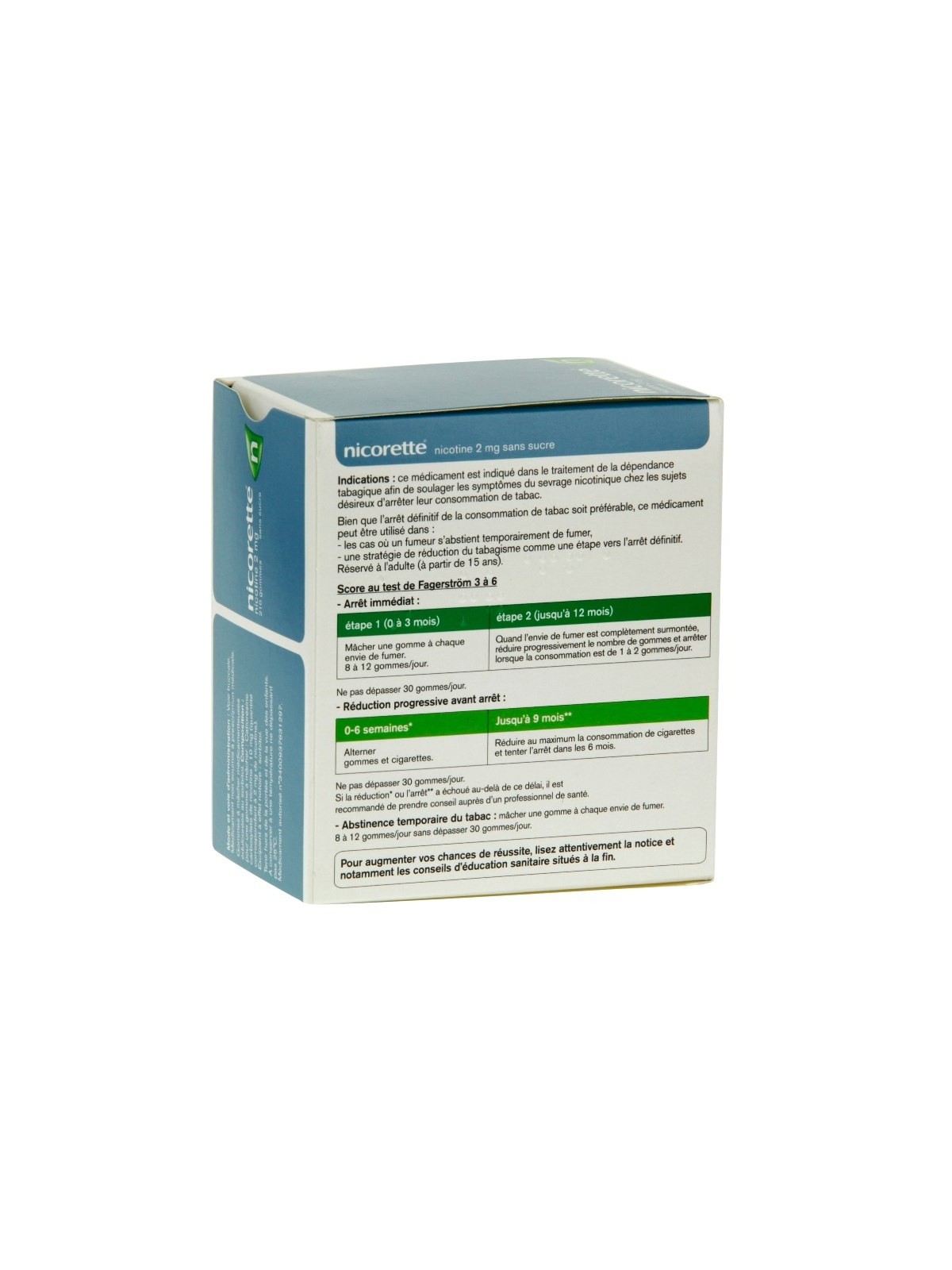 Nicorette 2mg Sans Sucre 210 Gommes à mâcher | Nom de la Pharmacie...