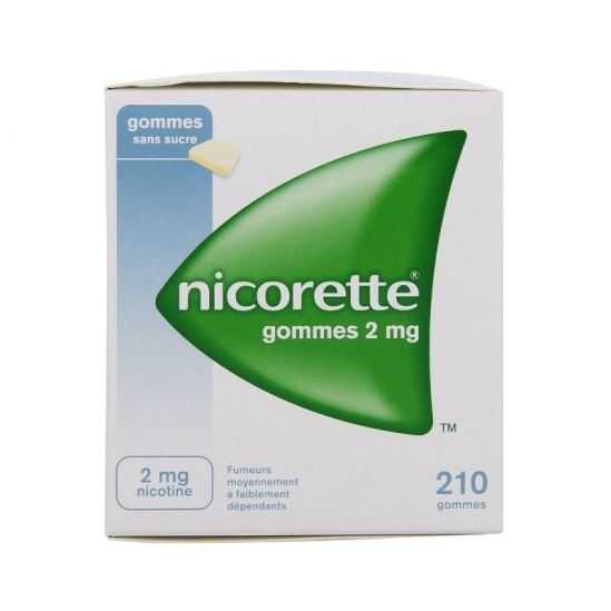 Nicorette 2mg Sans Sucre 210 Gommes à mâcher | Nom de la Pharmacie...