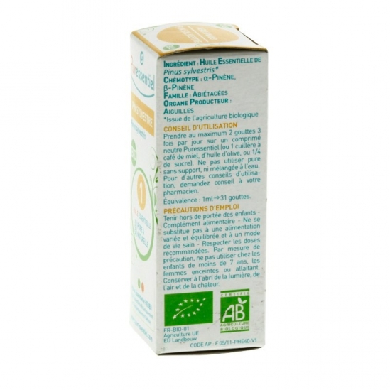 Puressentiel pin sylvestre bio 5ml | Nom de la Pharmacie en variable