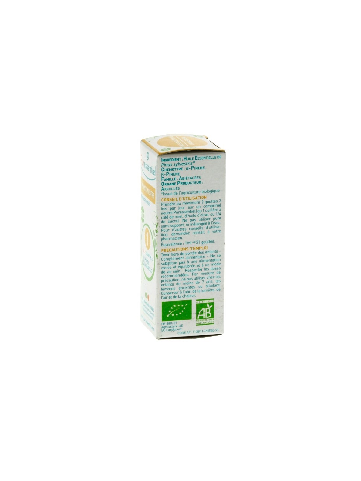 Puressentiel pin sylvestre bio 5ml | Nom de la Pharmacie en variable