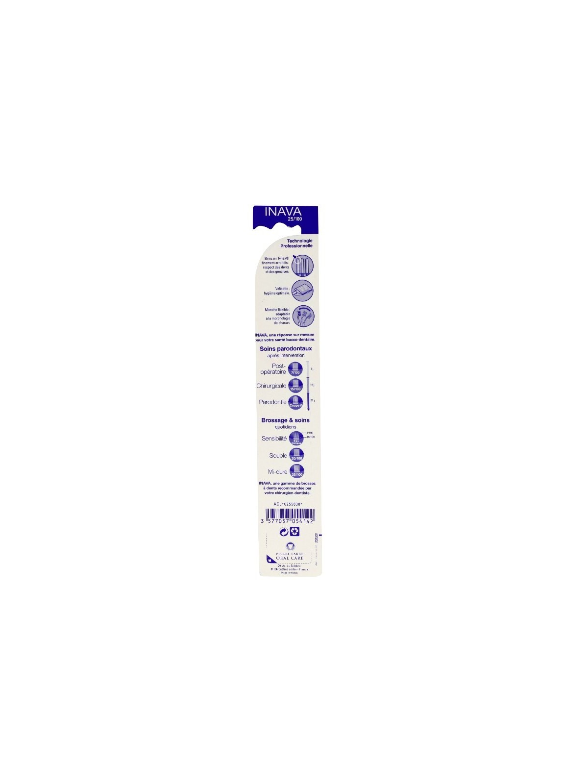 Inava brosse à dents 25/100 brins mi-durs | Nom de la Pharmacie en...