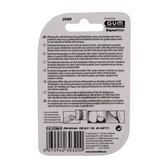 GUM original white 2040 fil dentaire ciré 30m | Nom de la...
