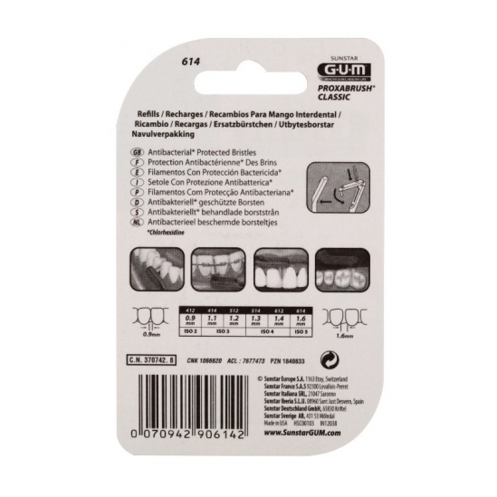 Gum brossettes interdentaires proxabrush classic x8 | Nom de la...