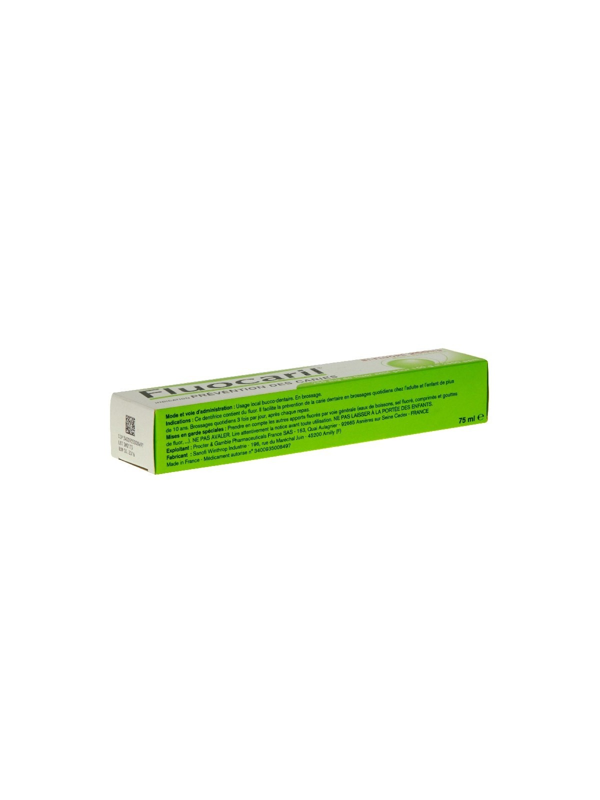 Fluocaril Bifluore 250mg Menthe pâte dentifrice 93,75g | Nom de la...