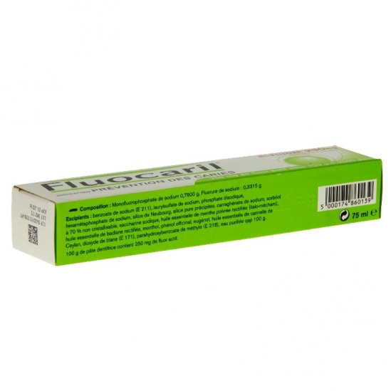 Fluocaril Bifluore 250mg Menthe pâte dentifrice 93,75g | Nom de la...
