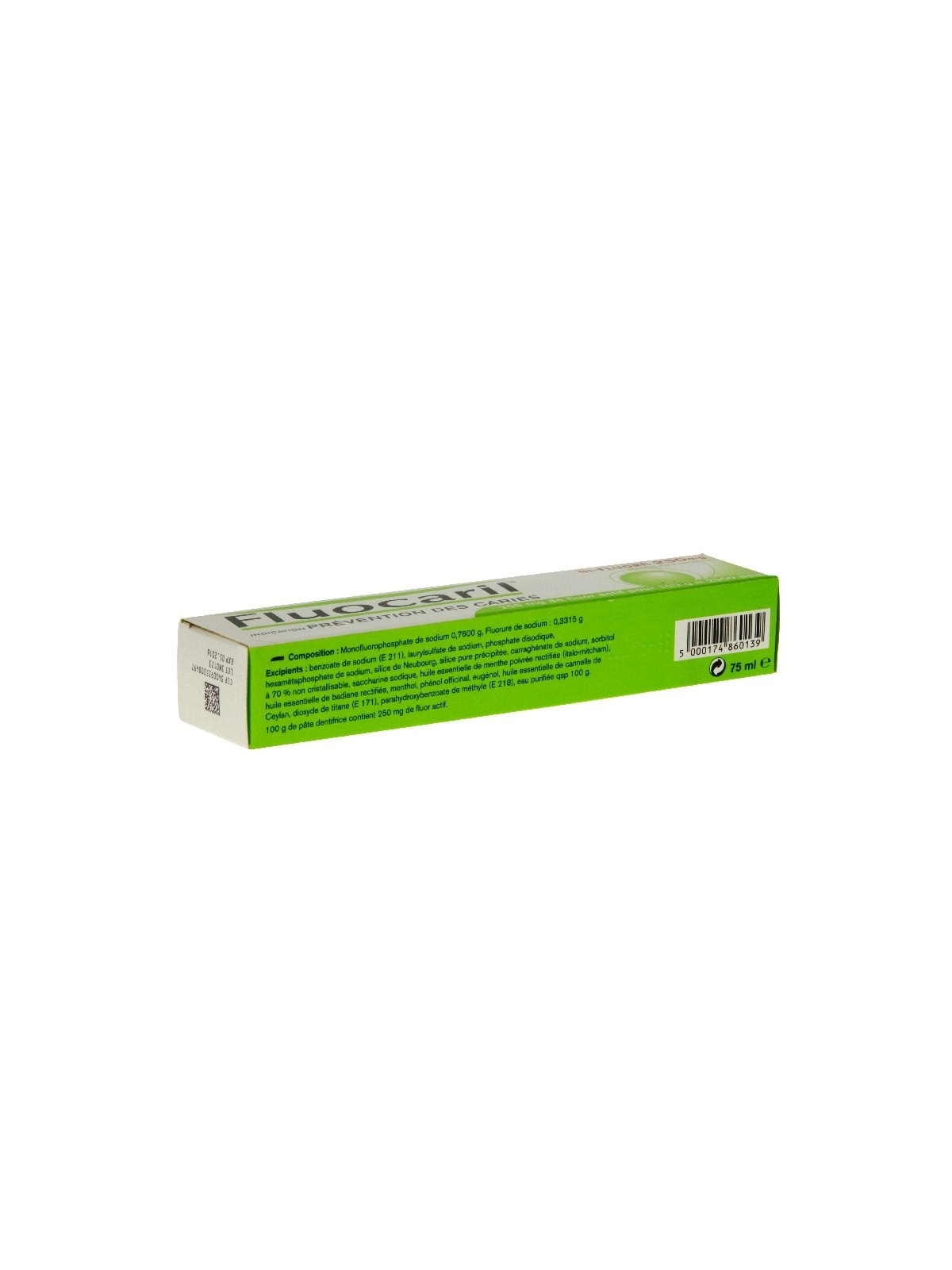 Fluocaril Bifluore 250mg Menthe pâte dentifrice 93,75g | Nom de la...