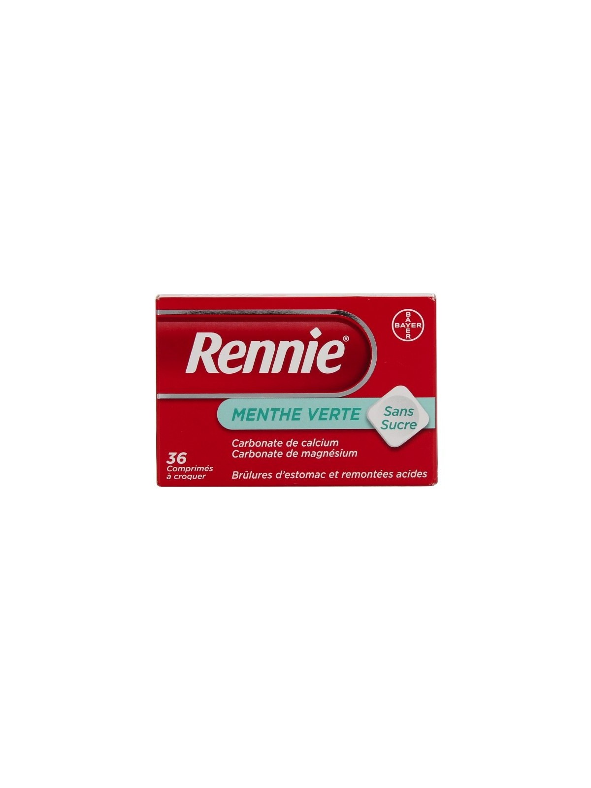 Rennie sans sucre 36 comprimés à croquer | Nom de la Pharmacie en...
