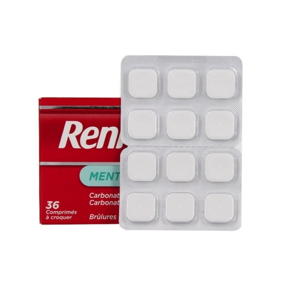 Rennie sans sucre 36 comprimés à croquer | Nom de la Pharmacie en...