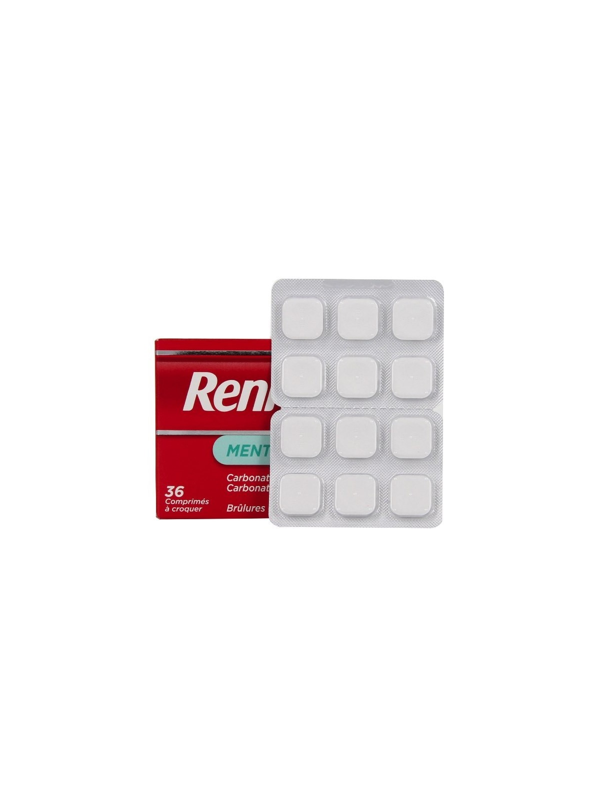Rennie sans sucre 36 comprimés à croquer | Nom de la Pharmacie en...