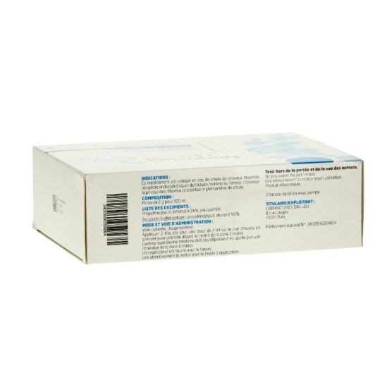 Minoxidill bailleul 2% solution pour application cutanée 3x60ml