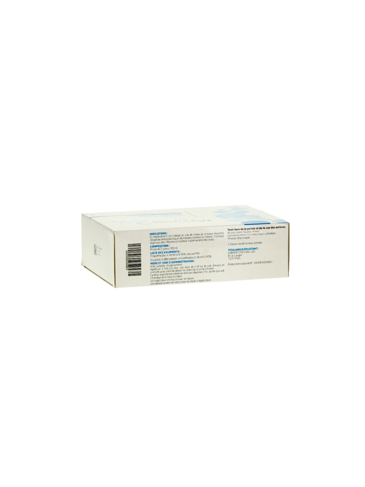 Minoxidill bailleul 2% solution pour application cutanée 3x60ml