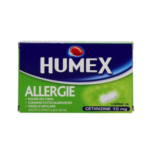 Humex allergie cetrizine 10mg 7 comprimés pelliculés sécables |...