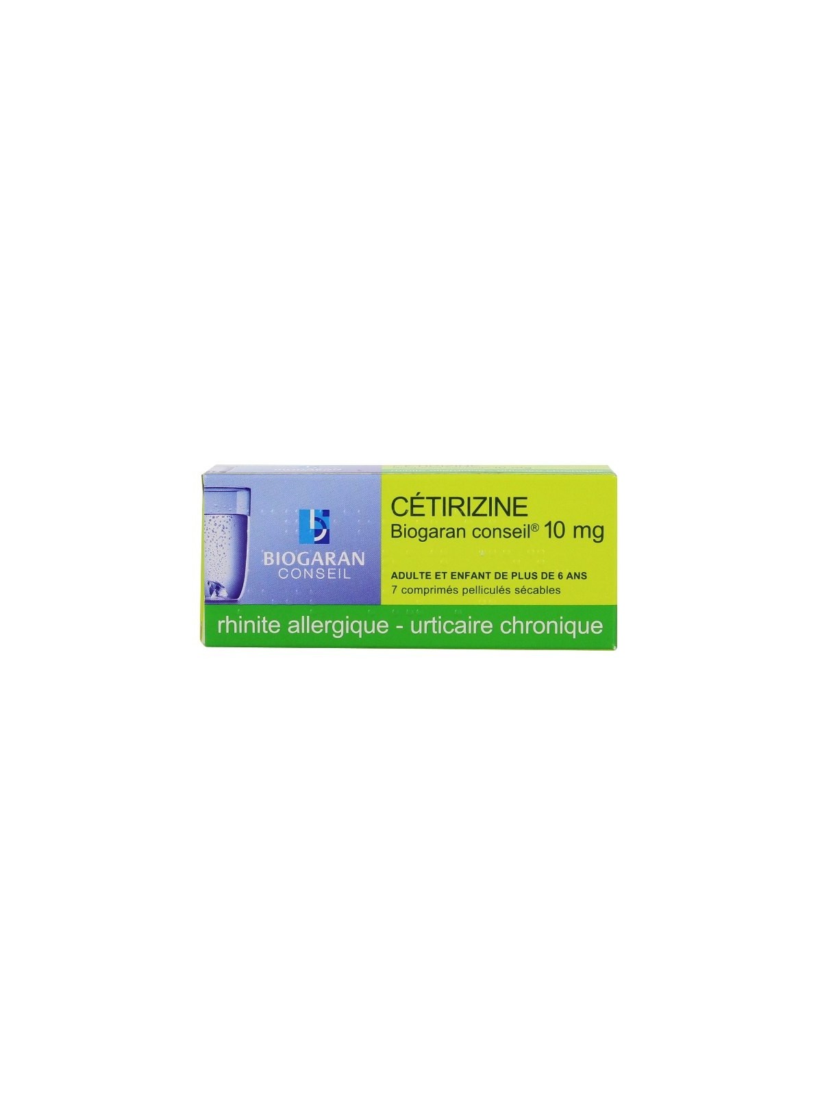 Biogaran Cétirizine 10 mg 7 comprimés | Nom de la Pharmacie en...