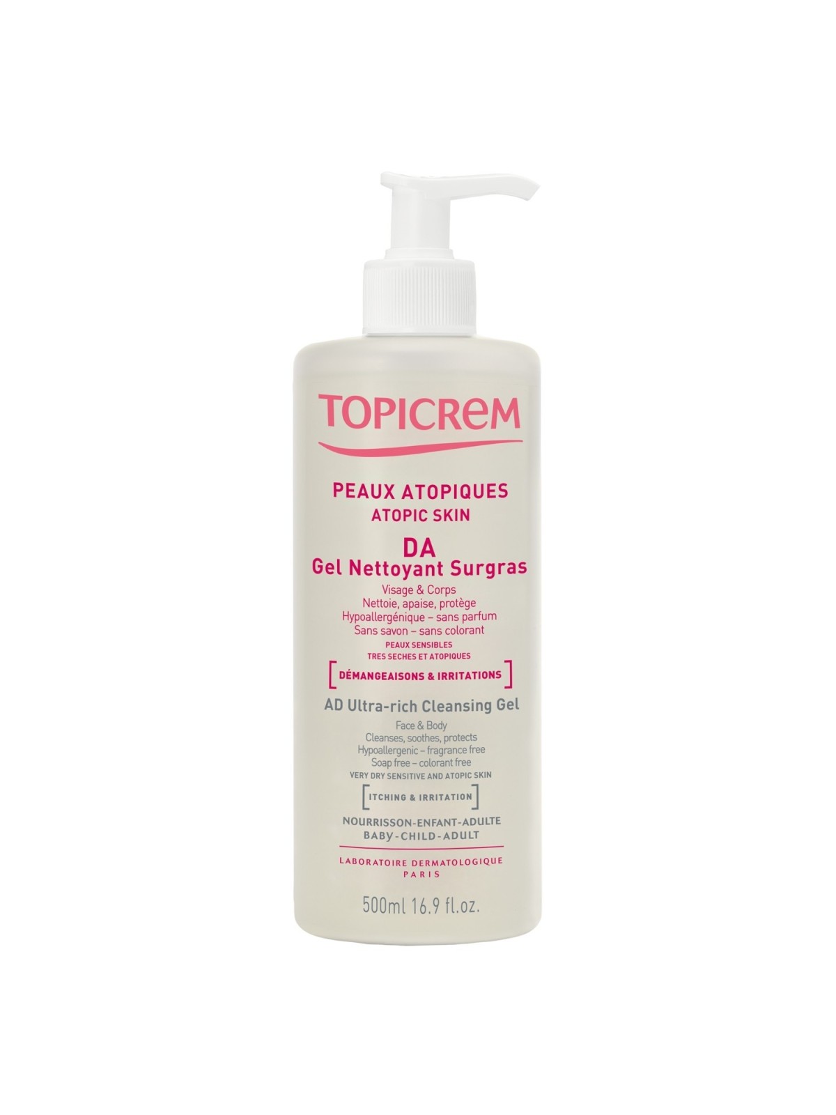 Topicrem gel nettoyant surgras 500ml