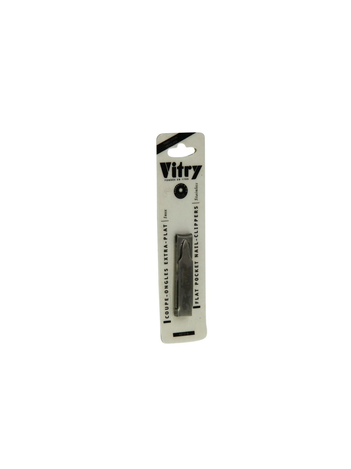 Vitry coupe ongles Extra plat inox 57B | Nom de la Pharmacie en...