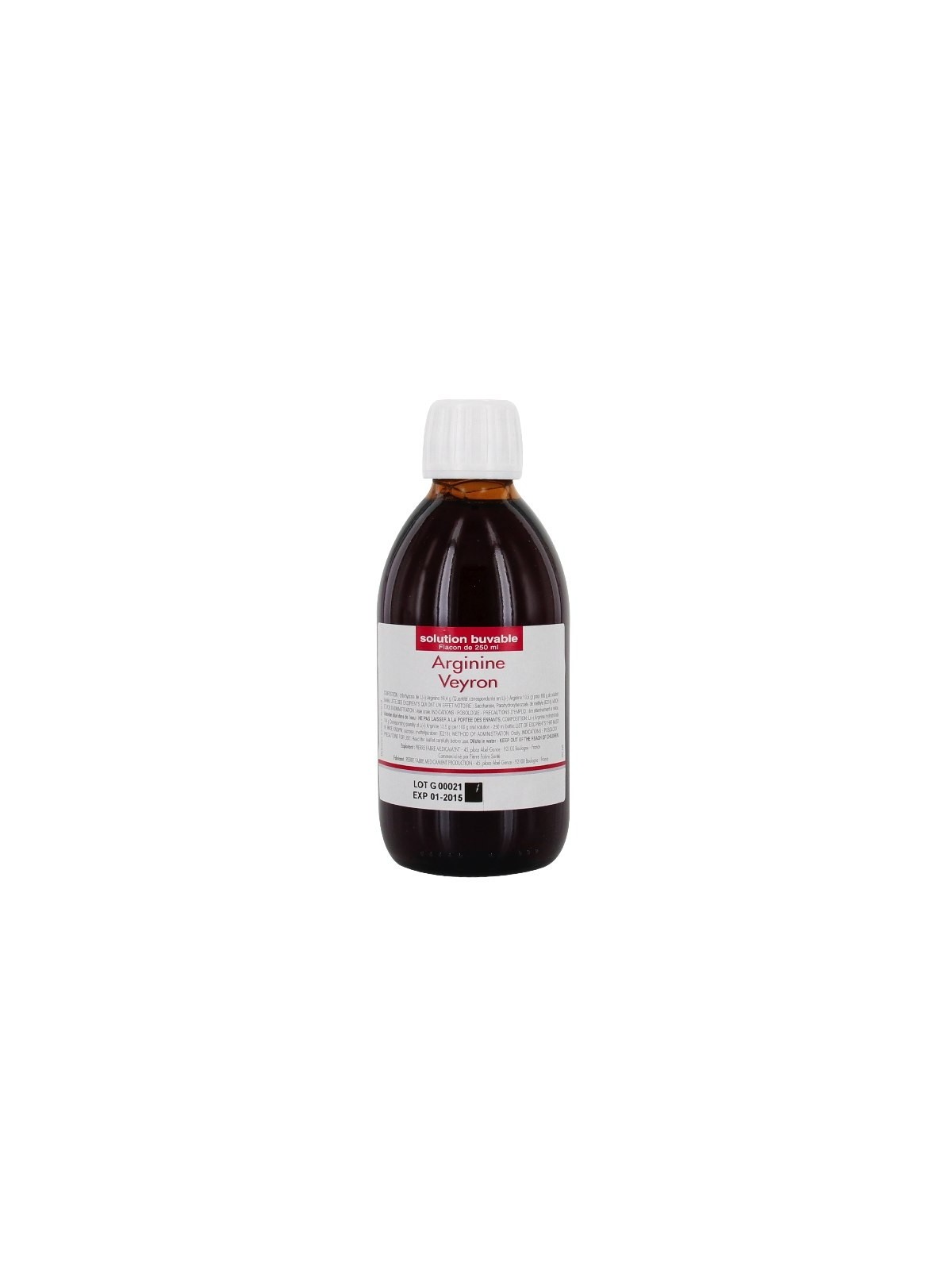 Arginine Veyron Solution Buvable 250ml | Nom de la Pharmacie en...