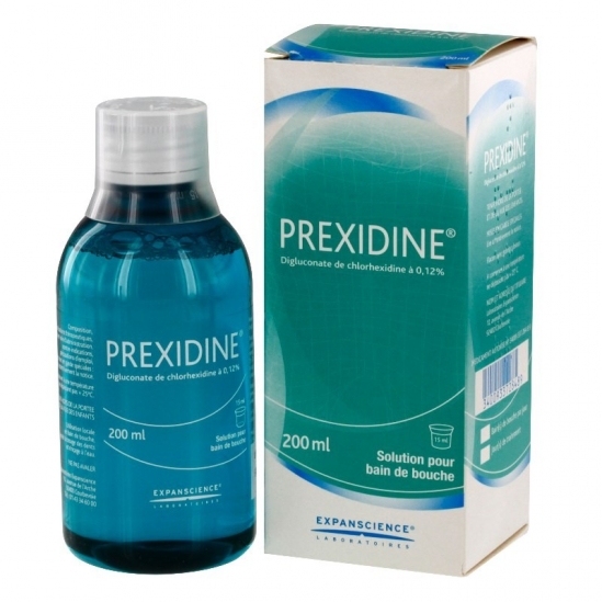 Prexidine 0,12% solution pour bain de bouche 200ml | Nom de la...