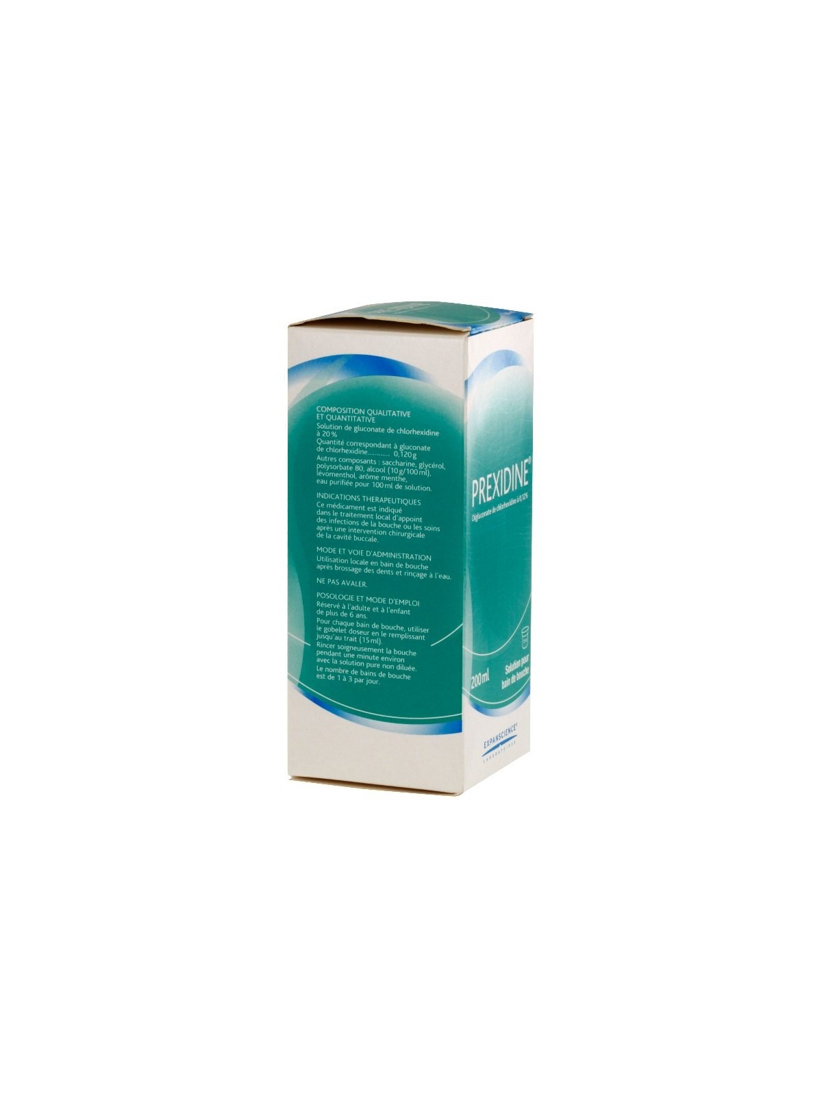 Prexidine 0,12% solution pour bain de bouche 200ml | Nom de la...