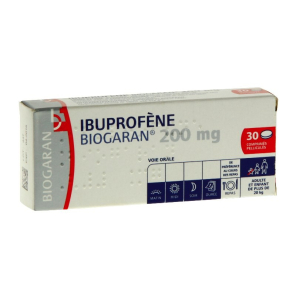 Ibuprofene Biogaran 200Mg 30 Comprimés Pelliculés