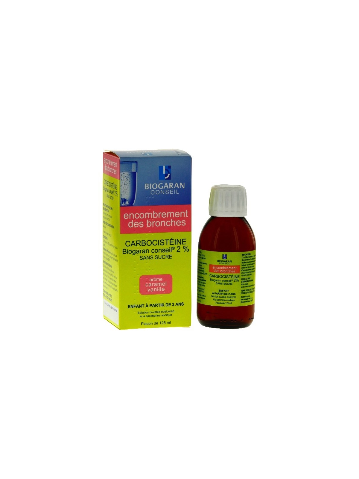 Biogaran Conseil Carbocisteine 2% sans sucre 125 ml