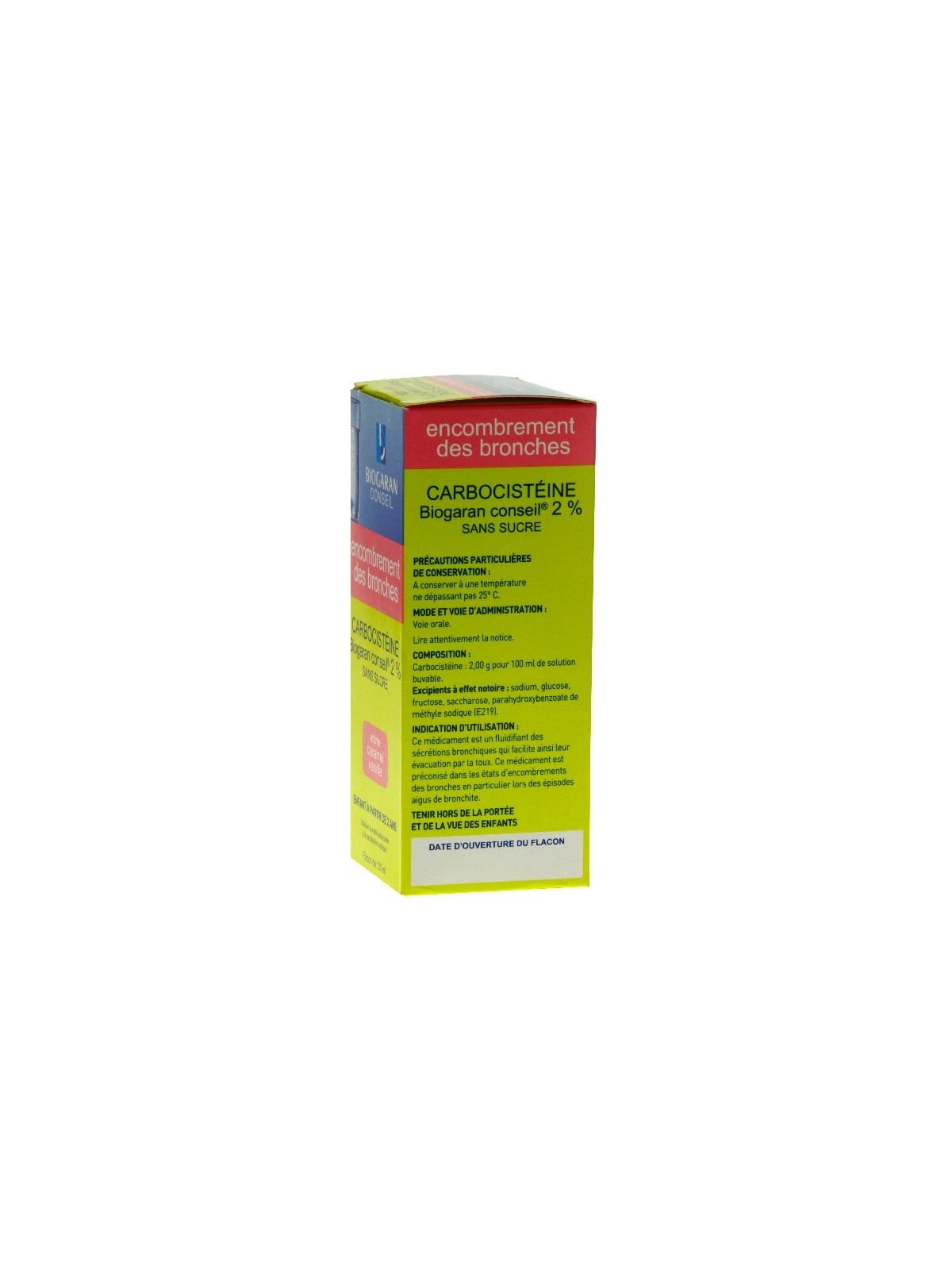 Biogaran Conseil Carbocisteine 2% sans sucre 125 ml