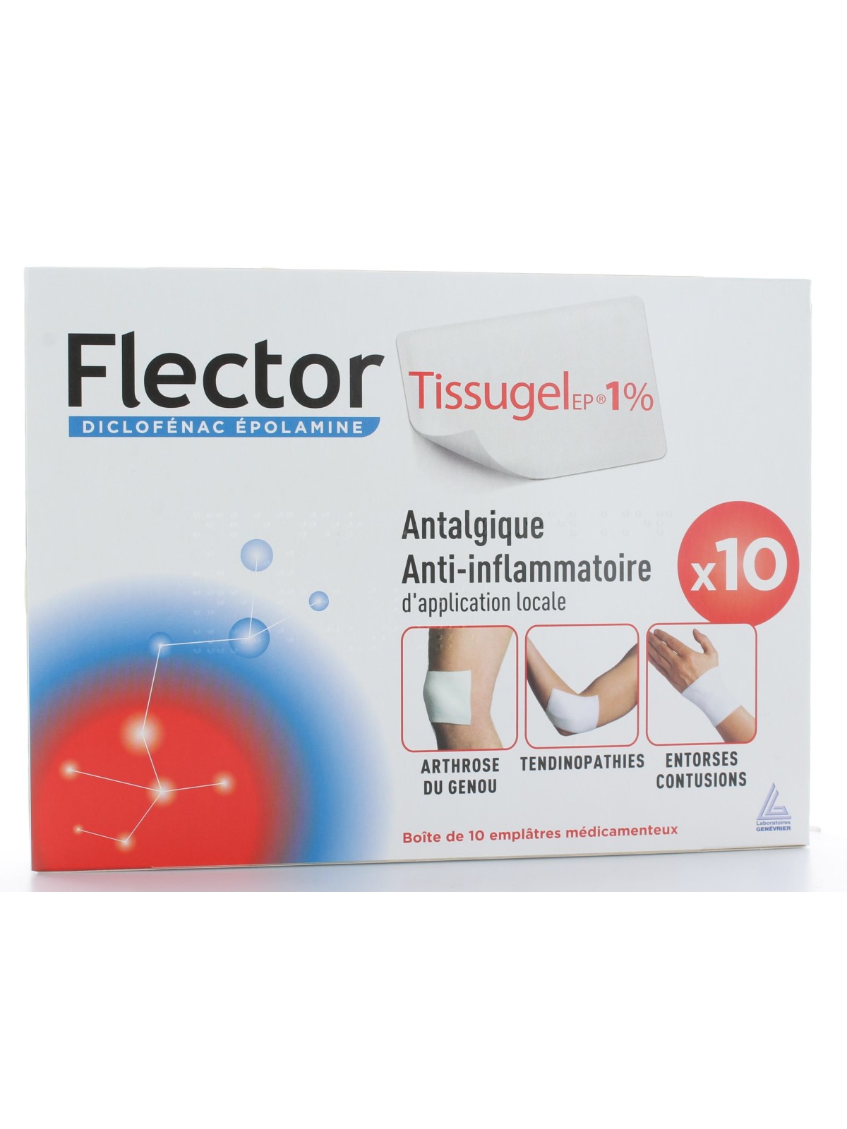 Flectortissugelep 1 % Emplâtre Médicamenteux 10 enveloppes