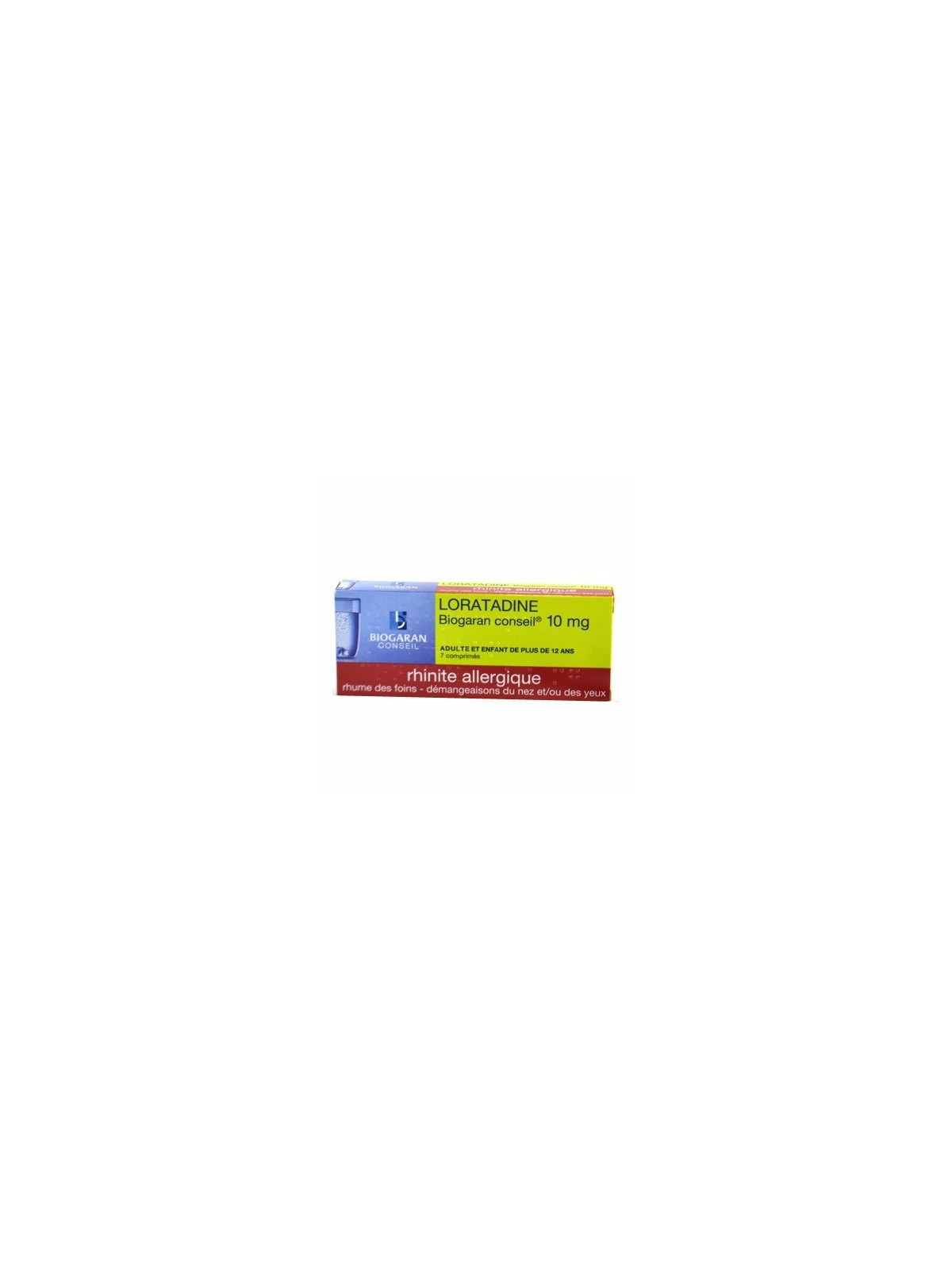 Loratadine Biogaran 10mg 7 comprimés | Nom de la Pharmacie en variable