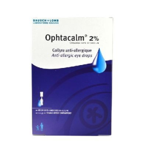 Ophtacalm 2 % collyre 10 récipients unidoses | Nom de la Pharmacie...