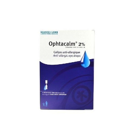 Ophtacalm 2 % collyre 10 récipients unidoses | Nom de la Pharmacie...
