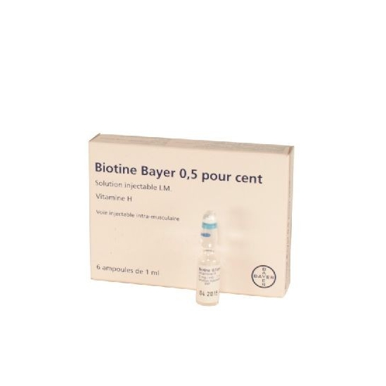 Biotine 5 mg solution injectable 6 ampoules chute de cheveux | Nom...